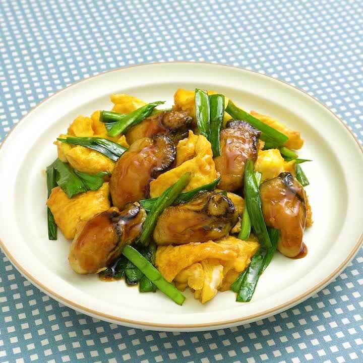 こってり牡蠣ニラ玉