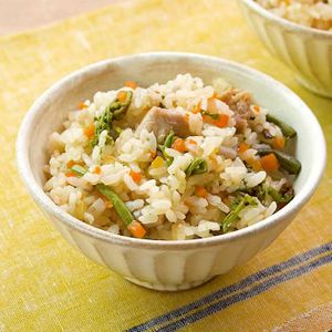 「わらびのおこわ」のレシピ動画