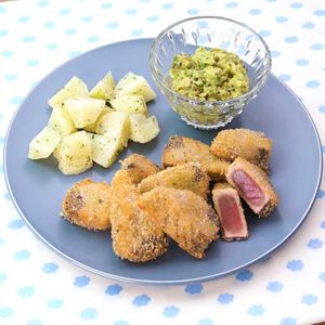 「カツオフライアボカドディップ添え」のレシピ動画