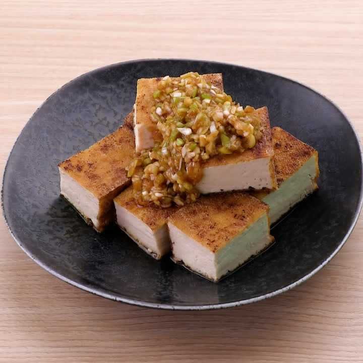 香ばし厚揚げのねぎだれがけ