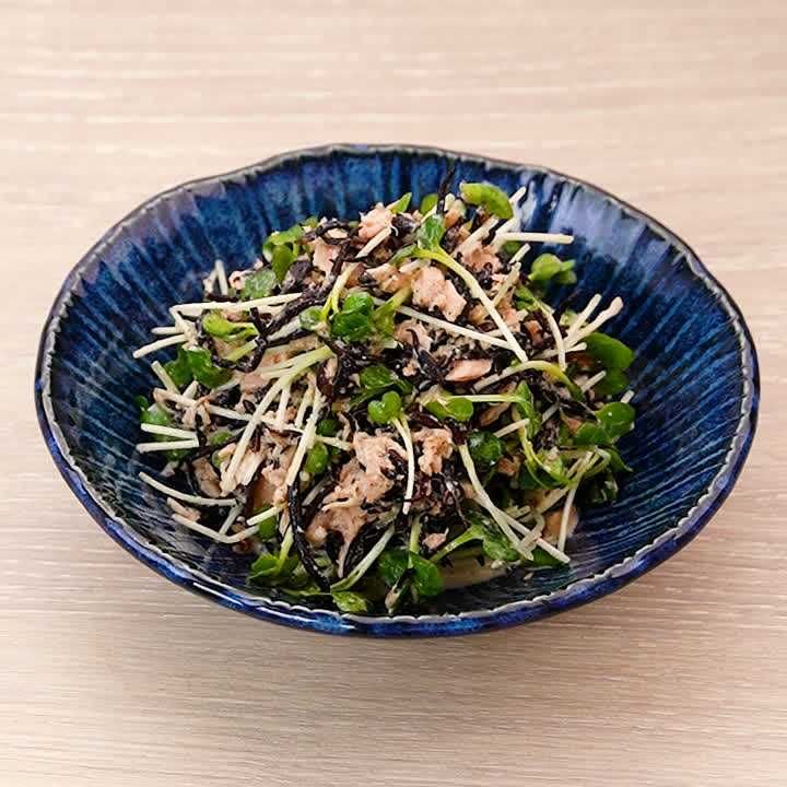 ひじきとツナのかいわれサラダ