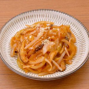「玉ねぎとしいたけのケチャップ炒め」のレシピ動画