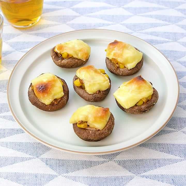 しいたけのコーンチーズ焼き