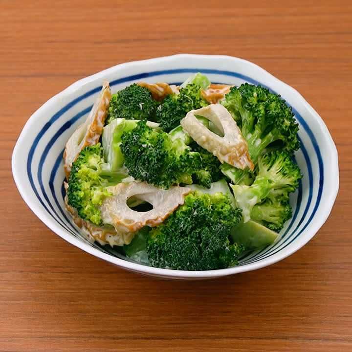 ブロッコリーとちくわのわさびマヨ和え
