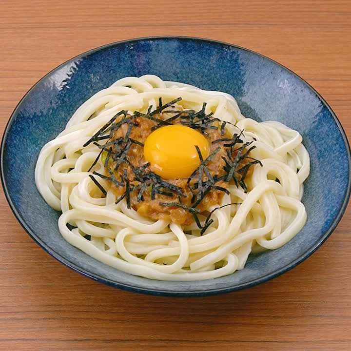 ねぎみそ混ぜうどん