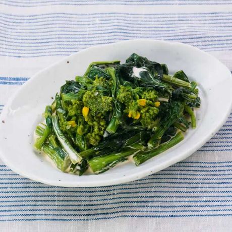 1週間使い切り献立 菜の花とほうれん草のからしマヨあえのレシピ動画 作り方 Delish Kitchen