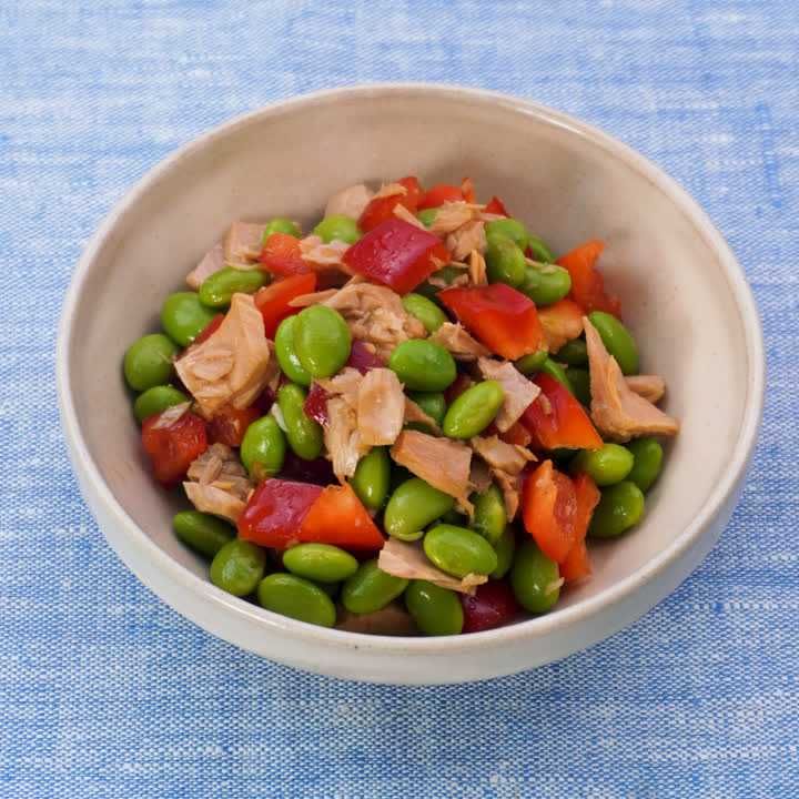 ツナと枝豆のめんつゆサラダ
