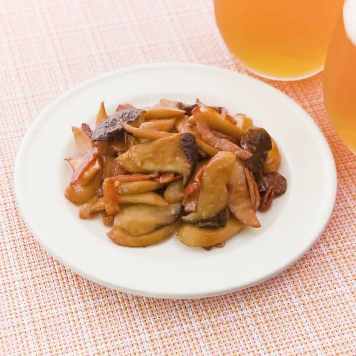エリンギとベーコンのオイスター炒め