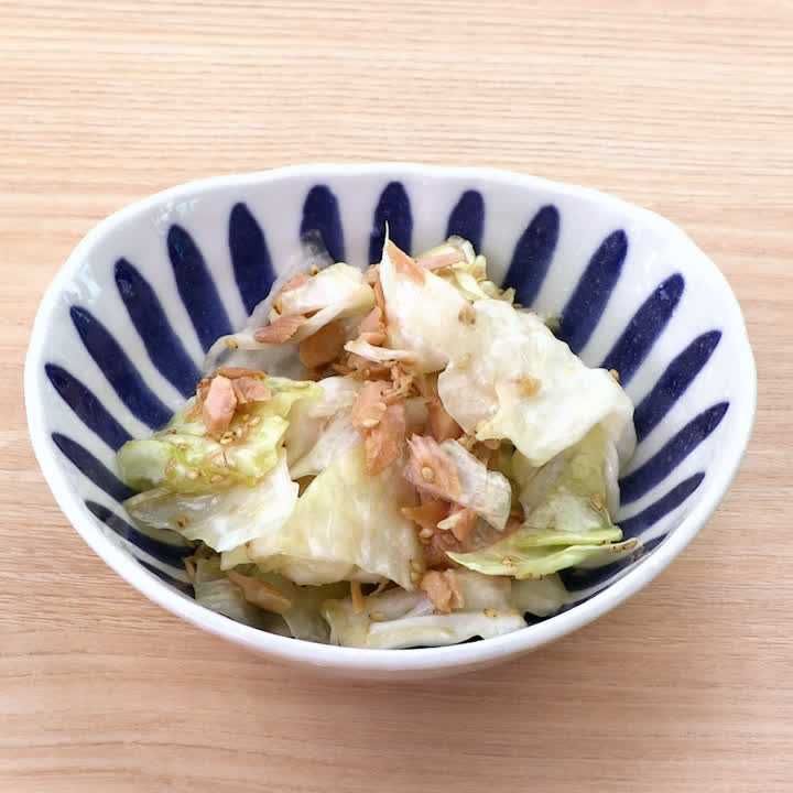 キャベツとツナのごま和え