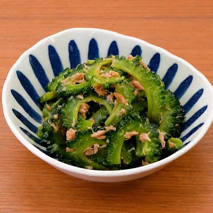 ゴーヤーのツナにんにく醤油あえ