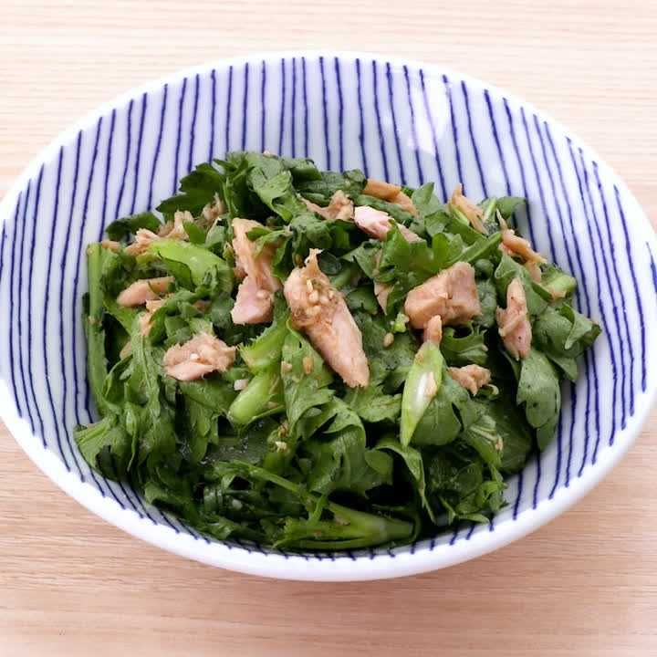 春菊とツナのごま和え