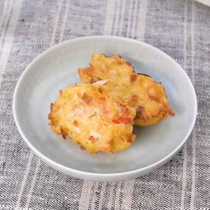かにかまぼことねぎのふわふわ揚げ