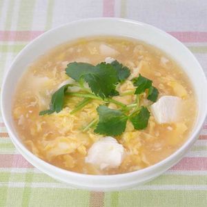 「豆腐のかきたまスープ」のレシピ動画