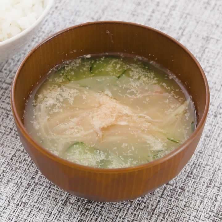 きゅうりの冷製味噌汁