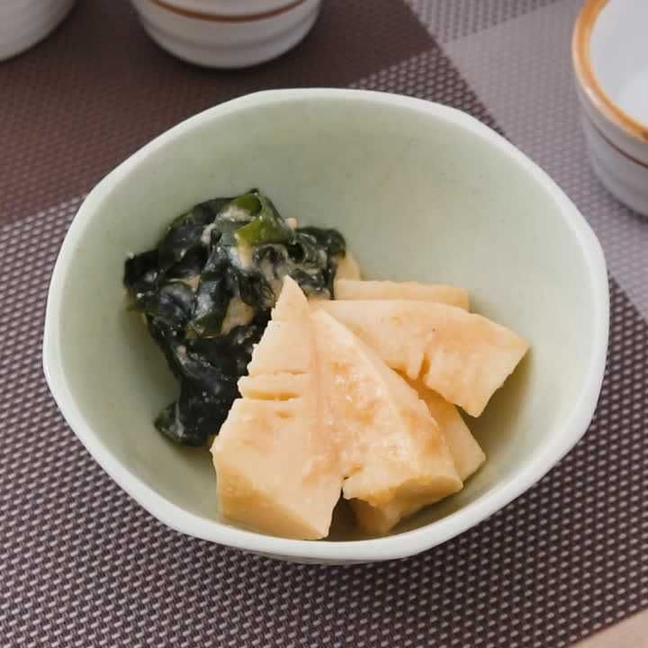 たけのことわかめの酢味噌和え