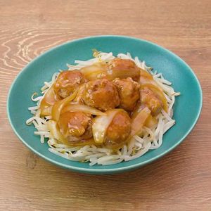 「豚こま団子の甘酢あん」のレシピ動画