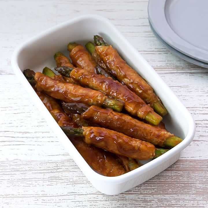 アスパラのケチャップ肉巻き
