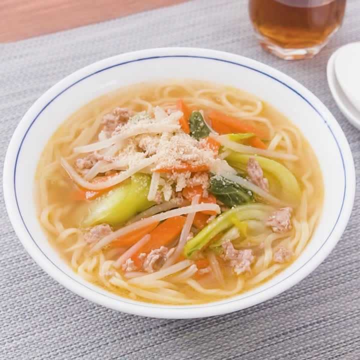 牛ひき肉照り焼きラーメンのレシピ