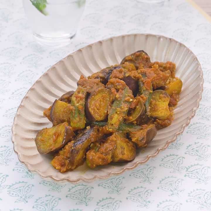 なすとオクラのサブジ