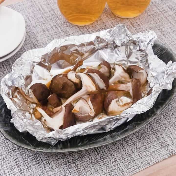 しいたけのホイル焼き