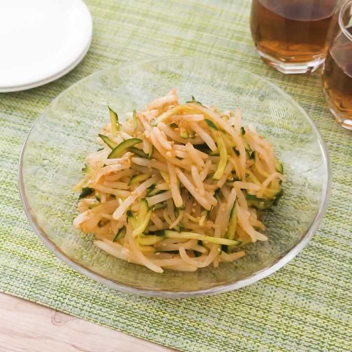 もやしときゅうりのキムチナムル