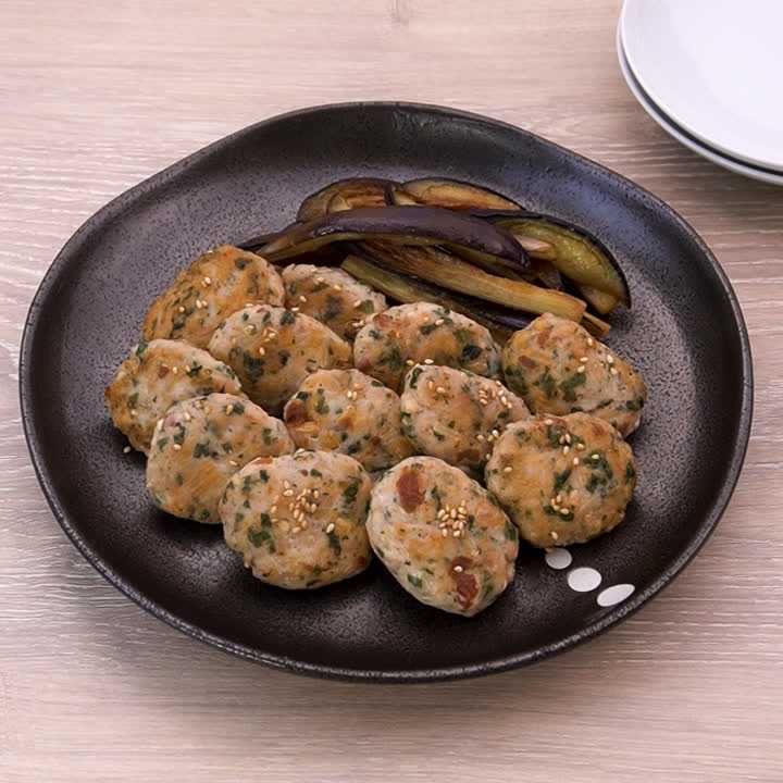 大葉とえのきの梅つくね