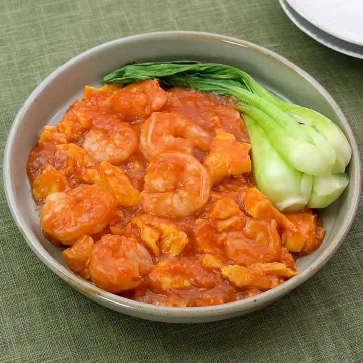 えびと卵のチリソース炒め風