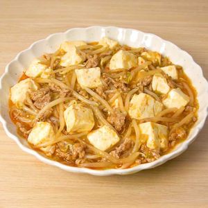 「麻婆豆腐もやし」のレシピ動画
