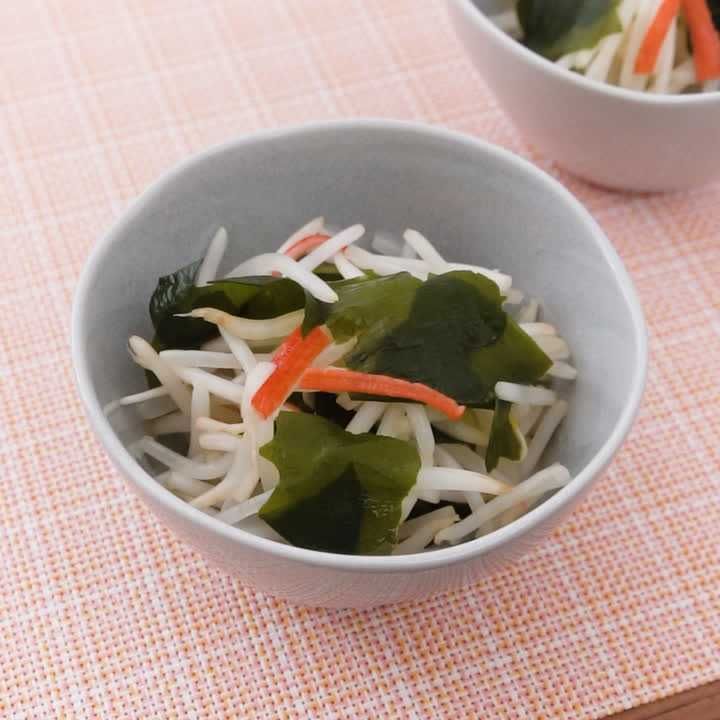 もやしとわかめの酢の物