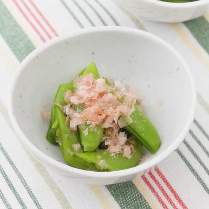 スナップエンドウのお浸し