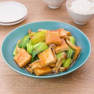 「チンゲンサイと厚揚げのうま煮」のレシピ動画