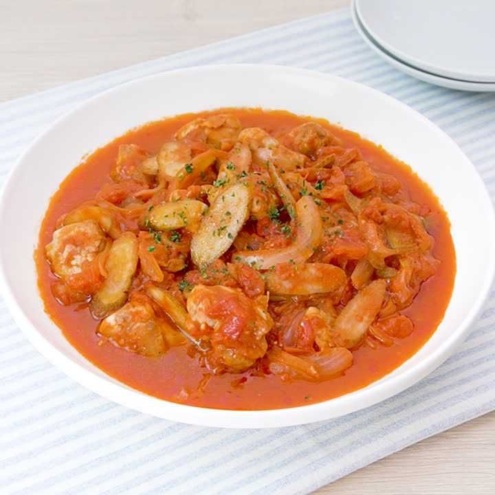 新ごぼうと鶏肉のトマト煮