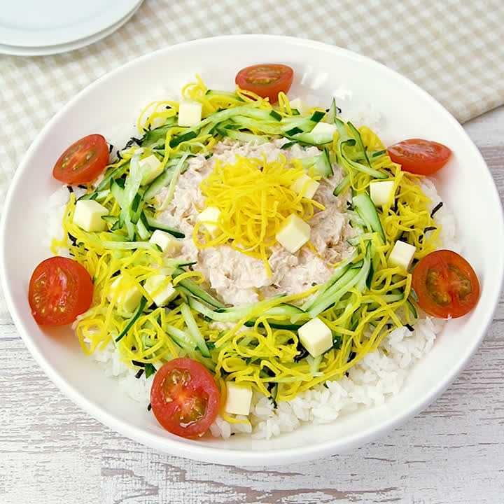 みんな大好き ツナマヨのちらし寿司のレシピ動画 作り方 Delish Kitchen