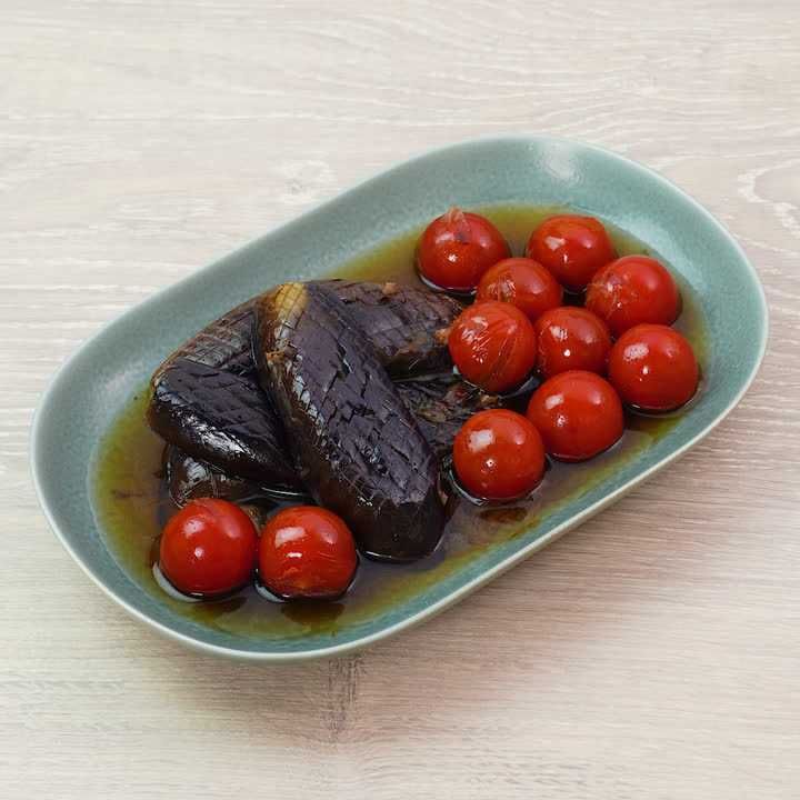 なすとミニトマトの焼き浸し