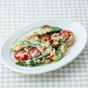 「ツナとオクラのごまマヨ和え」のレシピ動画