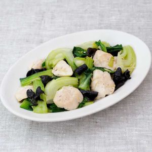 「ささみとチンゲン菜のしょうが炒め」のレシピ動画