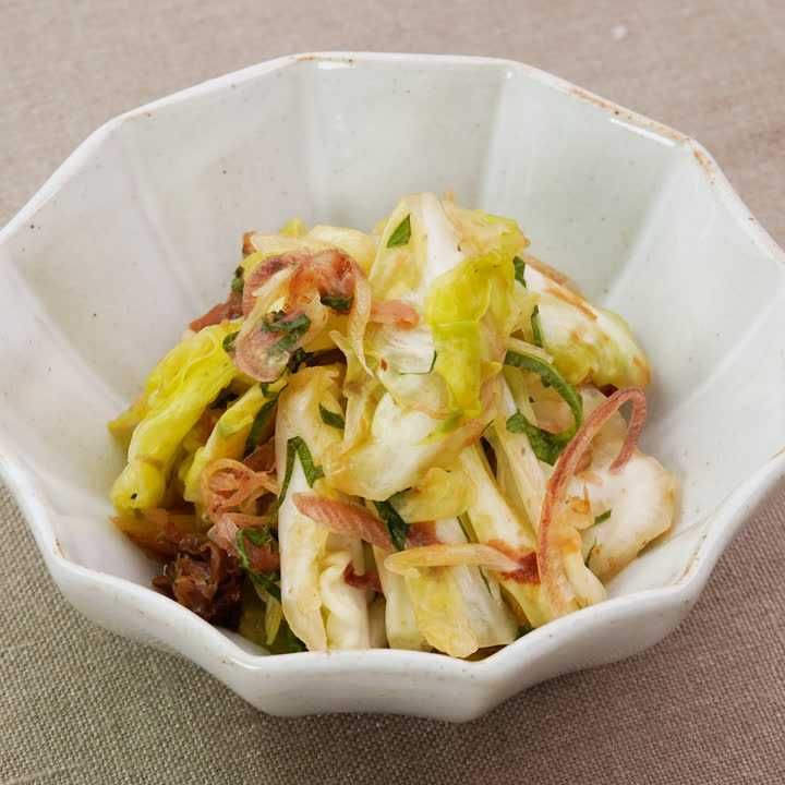 キャベツとみょうがのさっぱりあえ