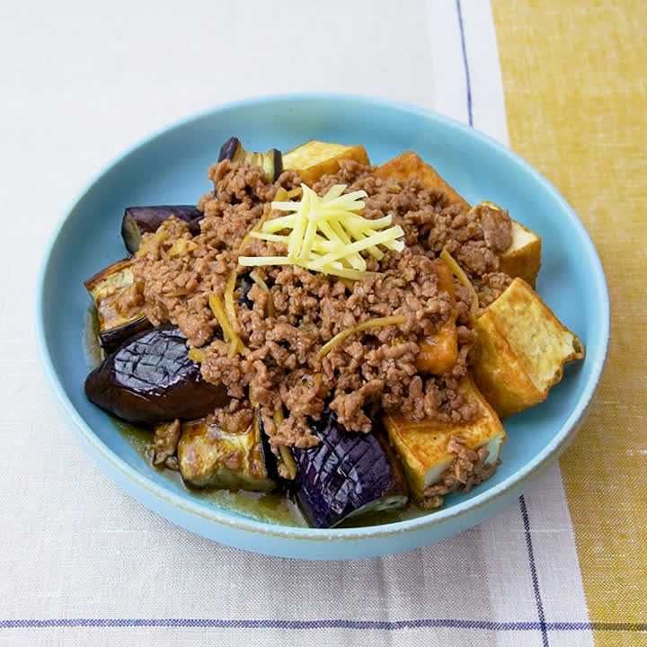 厚揚げとなすのそぼろあんかけ