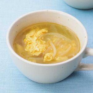 「もやしと玉ねぎの卵スープ」のレシピ動画