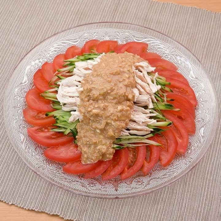 人気の定番おかず献立 バンバンジーのレシピ動画 作り方 Delish Kitchen