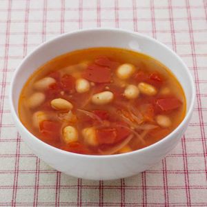 「大豆のトマトスープ」のレシピ動画