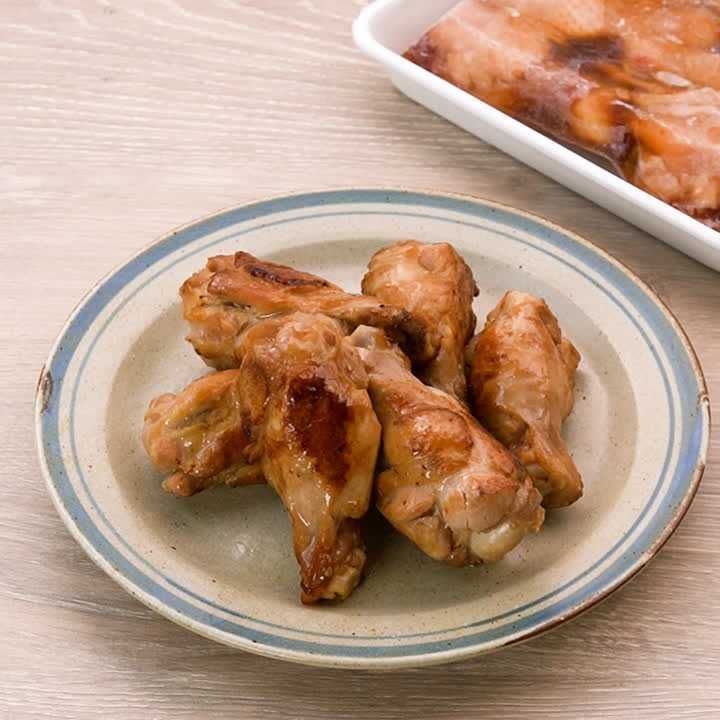 下味冷凍 手羽元のにんにく醤油漬け