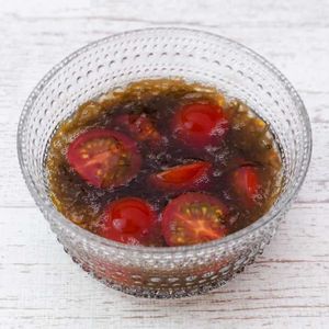 「ミニトマトのもずくあえ」のレシピ動画