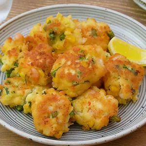 えびといんげんの落とし揚げ
