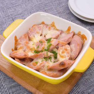 「魚肉ソーセージのチーズ焼き」のレシピ動画