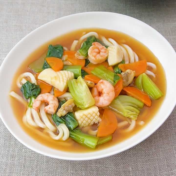シーフードあんかけうどん