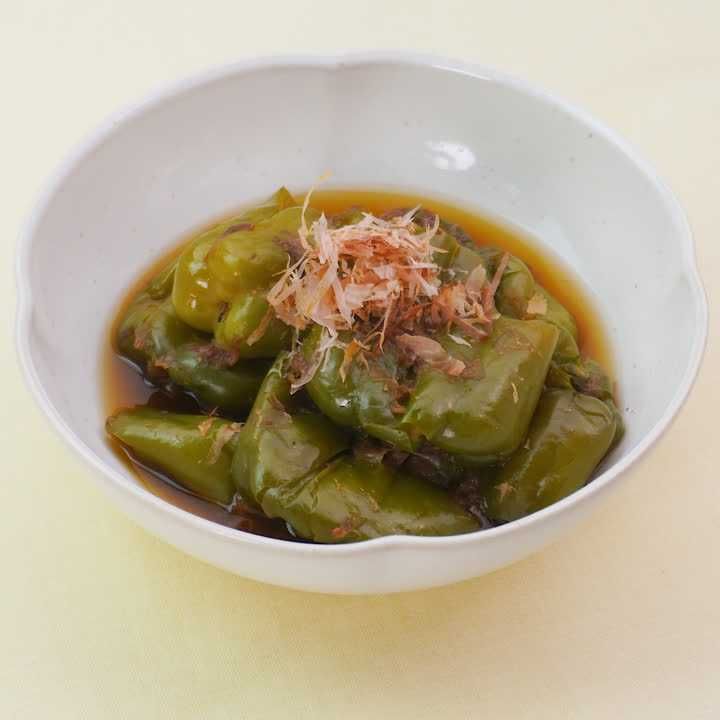 ピーマンのめんつゆ煮