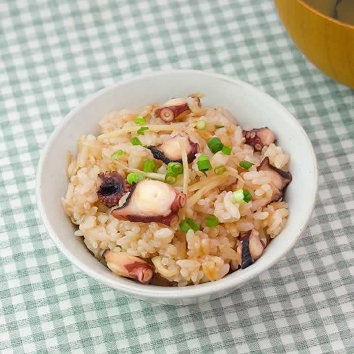 新しょうがとたこの炊き込みご飯