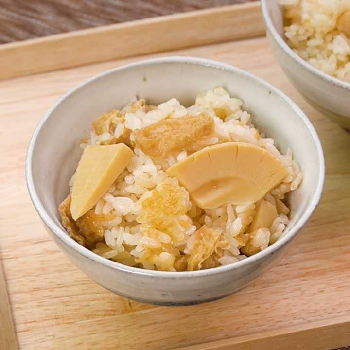 めんつゆで作るたけのこご飯