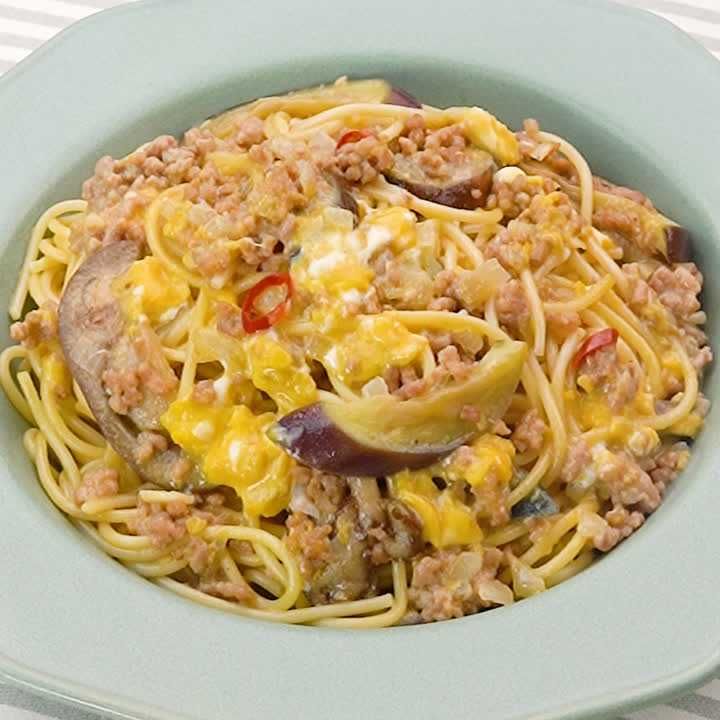 豚ひき肉とナスのぺぺたま